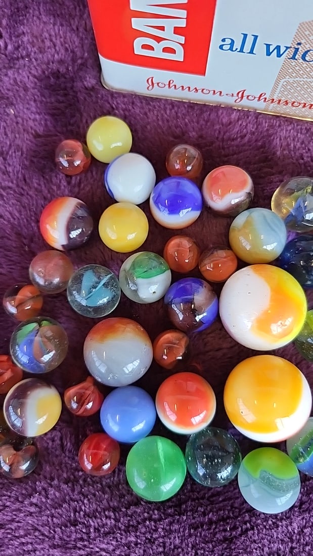Vintage Glass Marbles Vitro Akro Peltier - 3