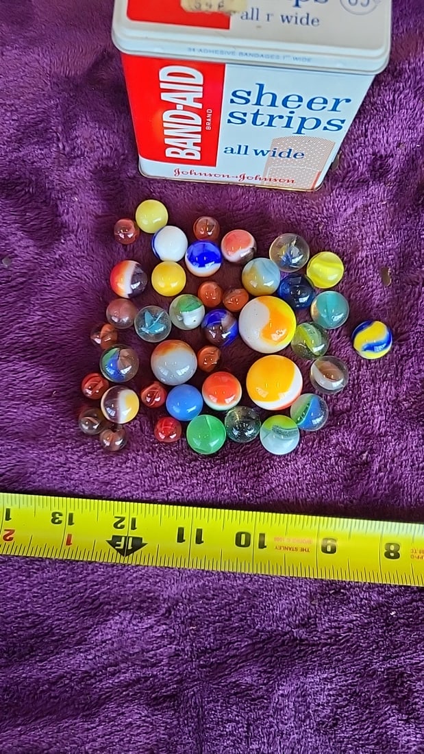 Vintage Glass Marbles Vitro Akro Peltier - 5