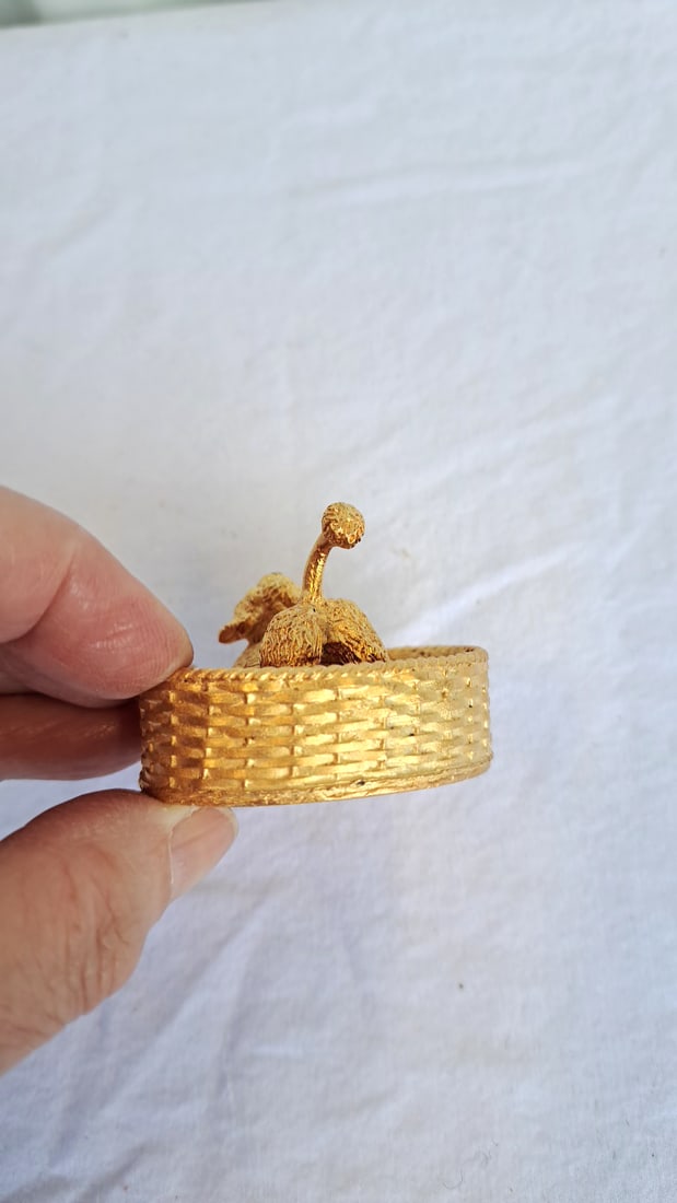 Gold-tone Poodle In Basket And S Sealing Wax Stamp - 5
