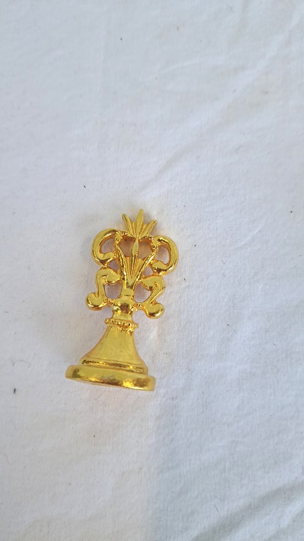 Gold-tone Poodle In Basket And S Sealing Wax Stamp - 6