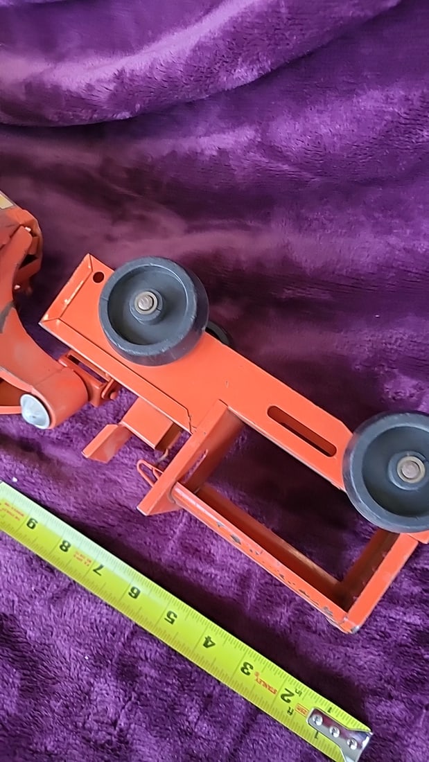 Structo Earth Mover Orange Pressed Steel Toy Scraper - 6