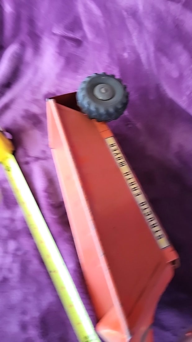 Structo Earth Mover Orange Pressed Steel Toy Scraper - 7
