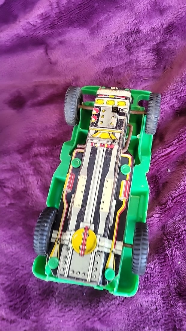 Usaf Tin Toy Jeep Japan And Green Plastic Jeep Toy Vehicle Lot - 8