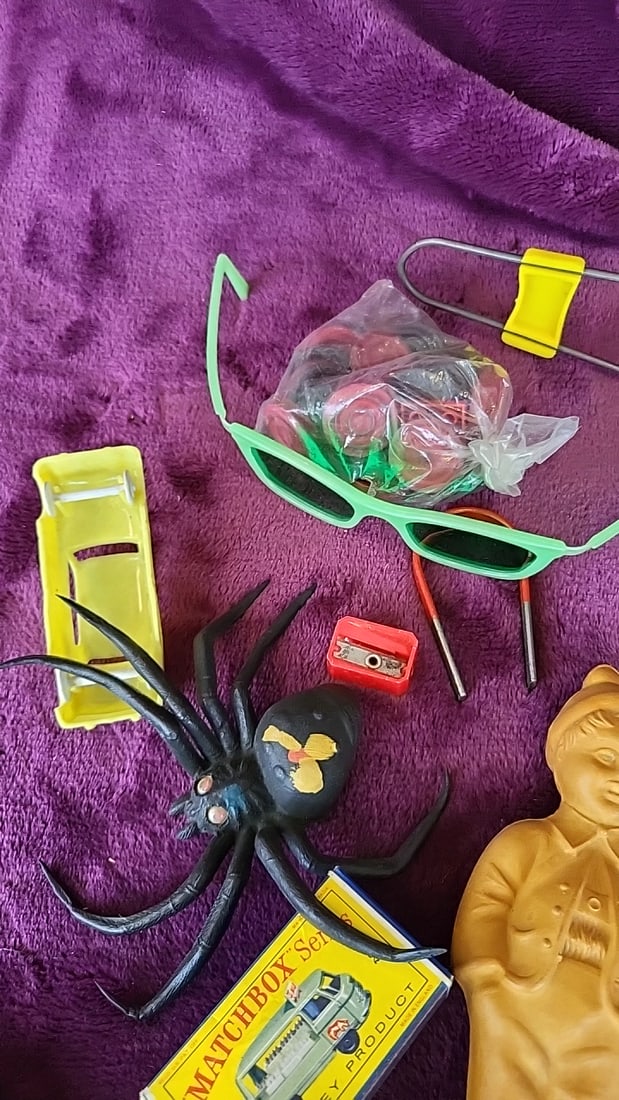 Mixed Toy Ephemera - Box Dills Cleaners Yo-yos Whistles Spider - 4