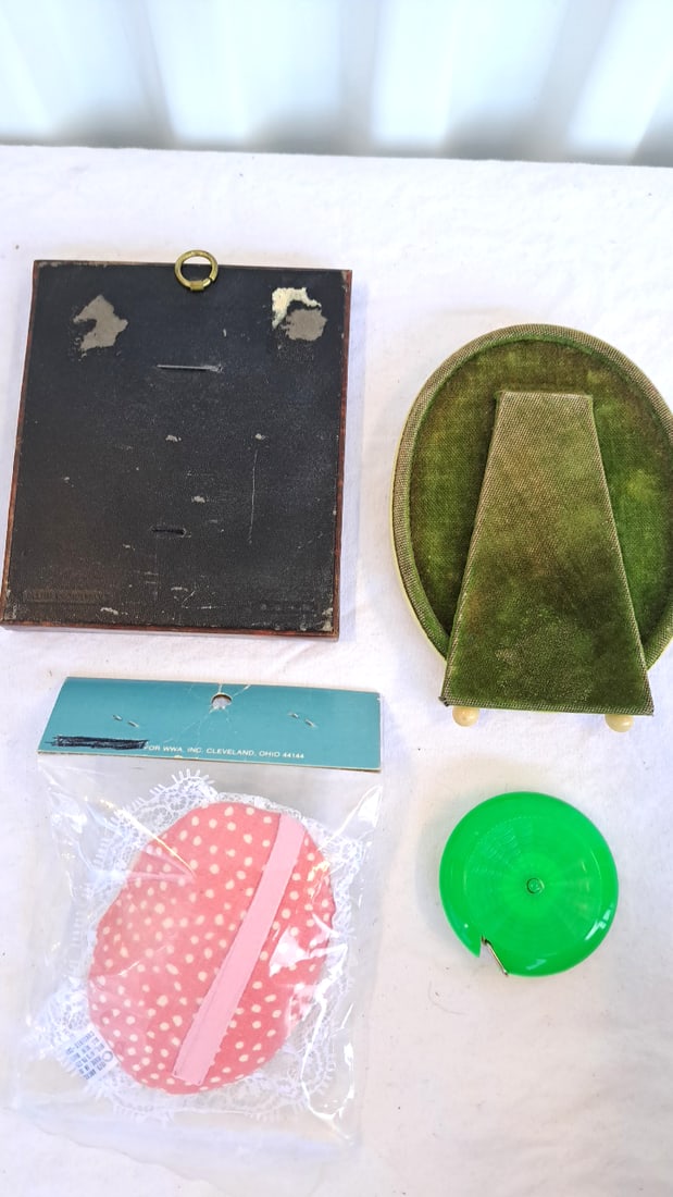 Gold Tone Photo Frames, Oval Mirror Holly Hobbie Floral Scented Sachet Pin Cushion Lot - 7