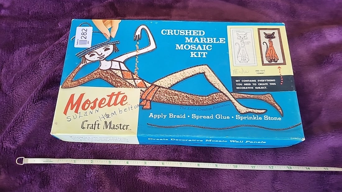 Craft Master Mosette Crushed Marble Mosaic Kit 200-10-c Tommy Cat Wall Panel - 4