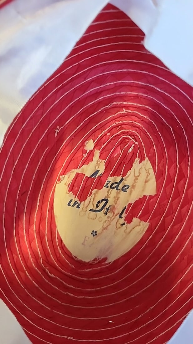 3 Wide Brim Womens Hats Pink Cream Red And Box Italy - 7