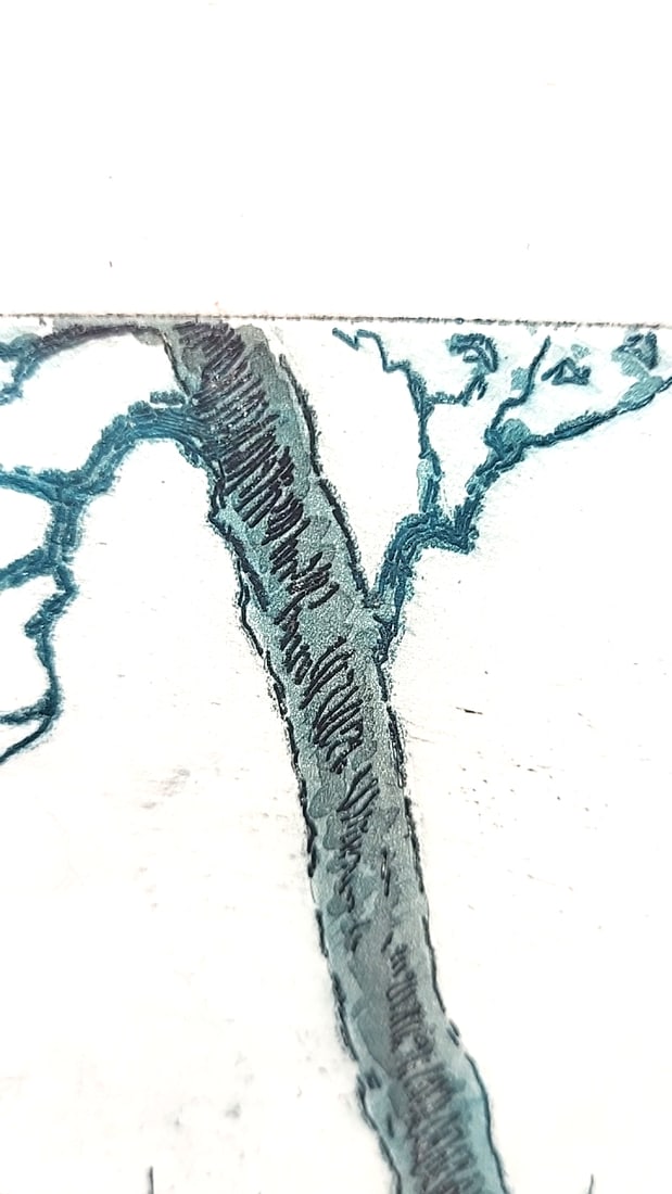 3 Vintage Hand Colored Etchings Of Paris. Signed By French Artist, Marcel Julien Baron. - 4