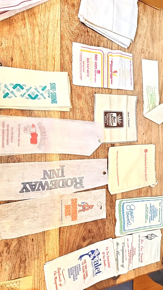 Vintage Hotel Motel Shoe Shine Cloth Towel Lot Best Western, Sheraton, Red Lion, Holiday Inn. Vint - 4