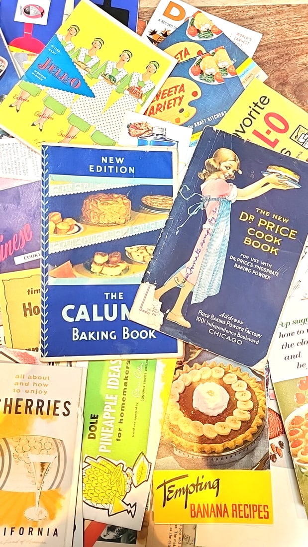 Lot Of 50 Plus Vintage Recipe Booklets Coupons Jell-o, Calumet, Dr. Price, Dole, Western Family P... - 2
