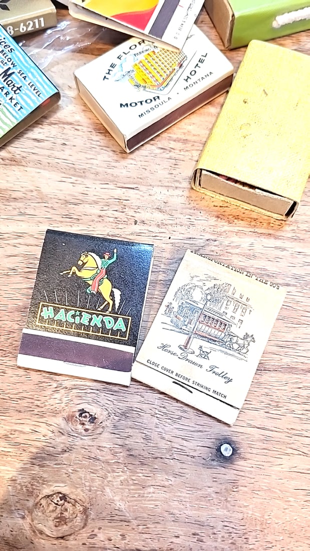 Vintage Advertising Matchbook Lot Hotels Motels Restaurants Seattle, Montana Air Force - 5