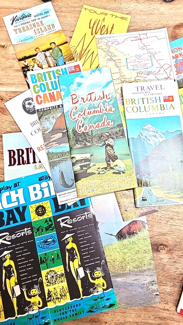 Vintage British Columbia Vancouver Island Canada Travel Brochures Maps Lot 1964 Big Bay Resorts - 4