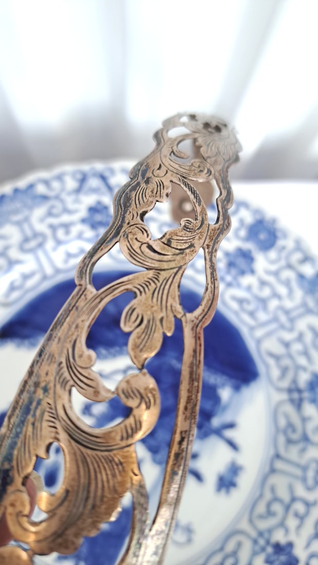 Chinese Blue White Hunters Plate With Handle - 10