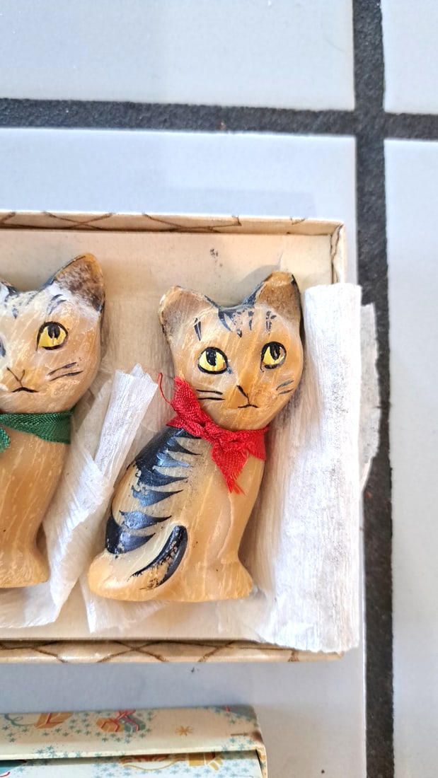 Roger Gallet Savon Hand Painted Kittens And Babies Castile Soap Lot - 7