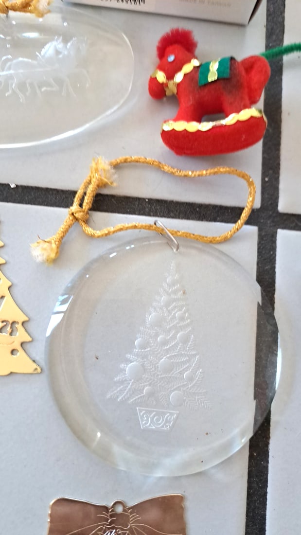 Christmas Ornament Lot Santa Heads 1987 Noel Bell Air Force Academy Ornaments - 3