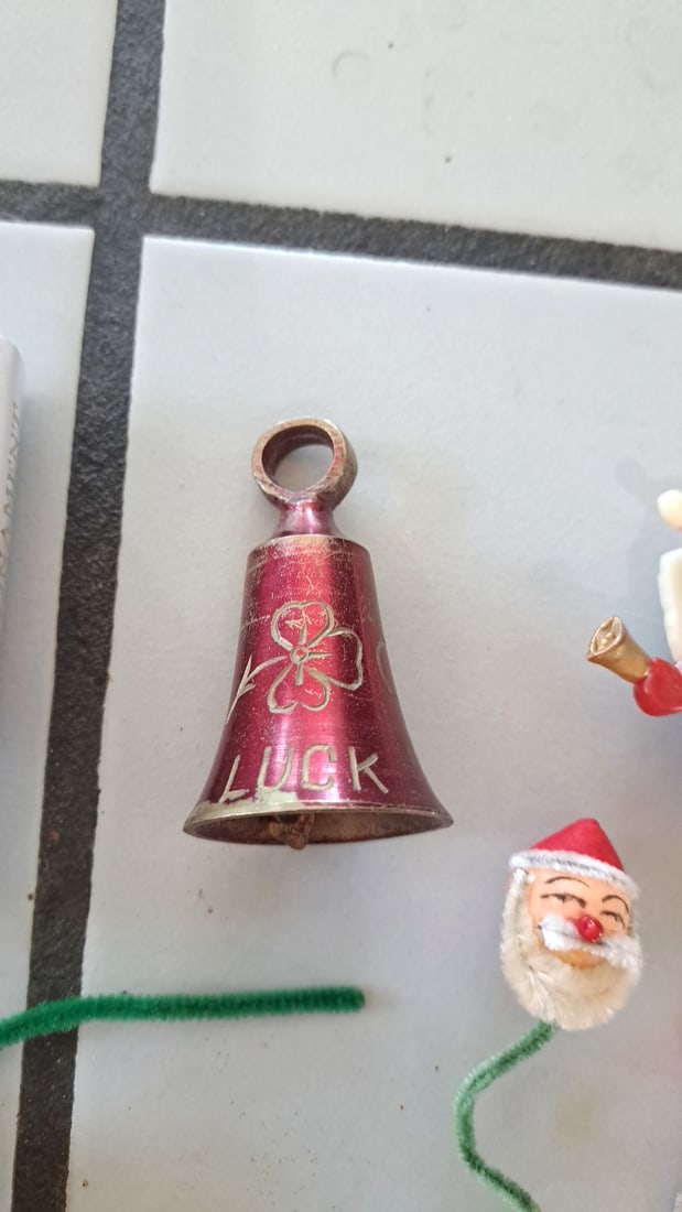 Christmas Ornament Lot Santa Heads 1987 Noel Bell Air Force Academy Ornaments - 5