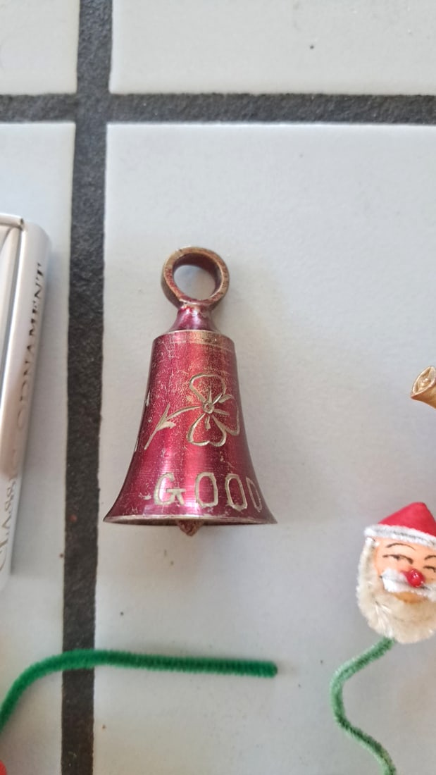 Christmas Ornament Lot Santa Heads 1987 Noel Bell Air Force Academy Ornaments - 7