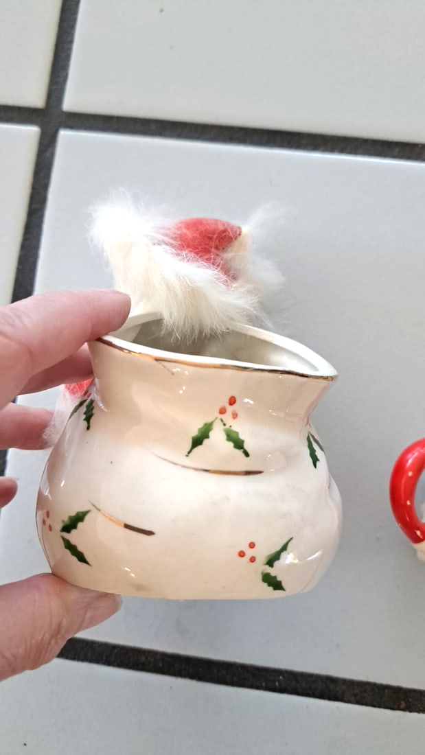 Ceramic Christmas Decor Lot Snowman Figure Santa Claus Mugs And Figurine - 16
