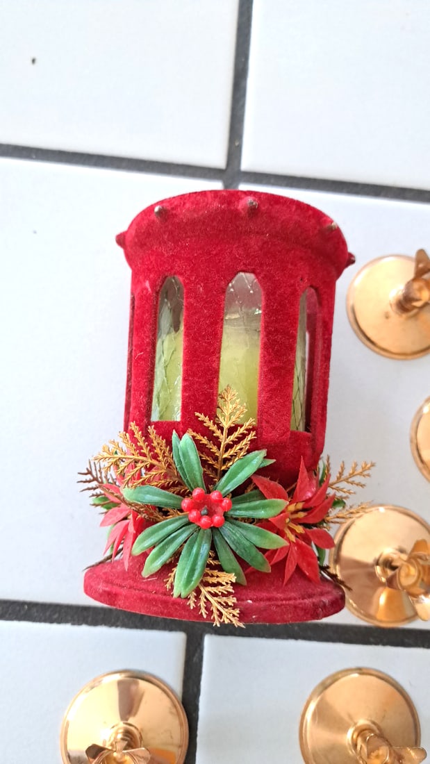 Christmas Angel Chimes Angel Light Decorations Lot With Nativity Lantern - 3