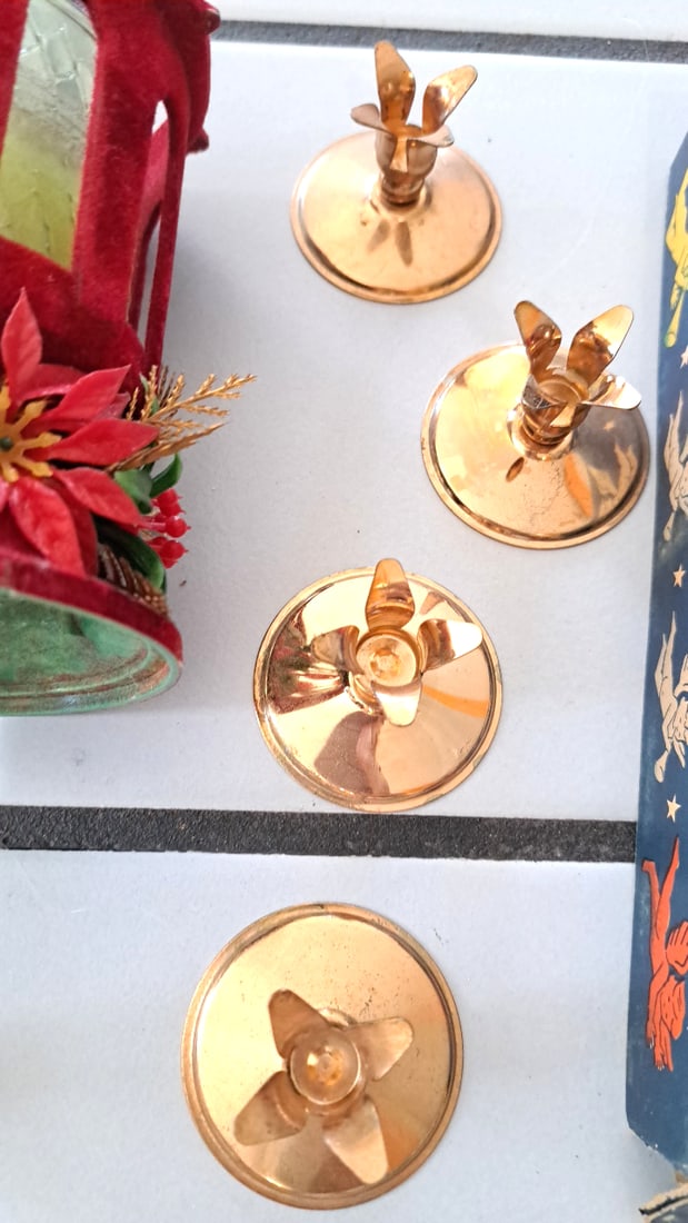 Christmas Angel Chimes Angel Light Decorations Lot With Nativity Lantern - 4