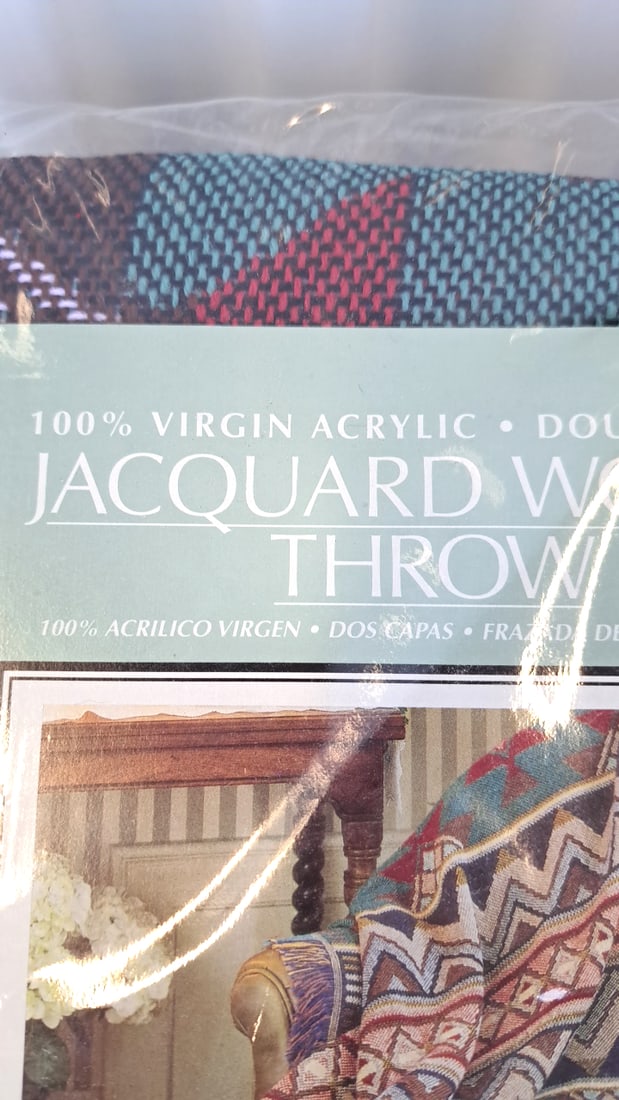 Crown Crafts Mesa Jacquard Woven Throw Blanket 46 X 57 In 100% Virgin Acrylic - 2