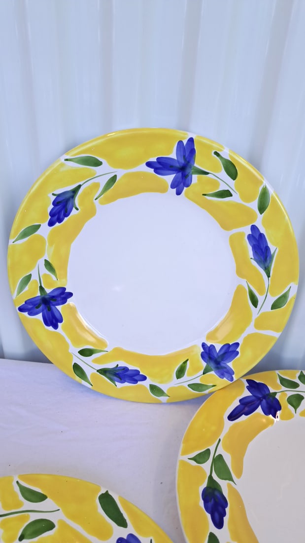 Dansk St Tropez Hand Painted Dinner Plates, 11 In - 6