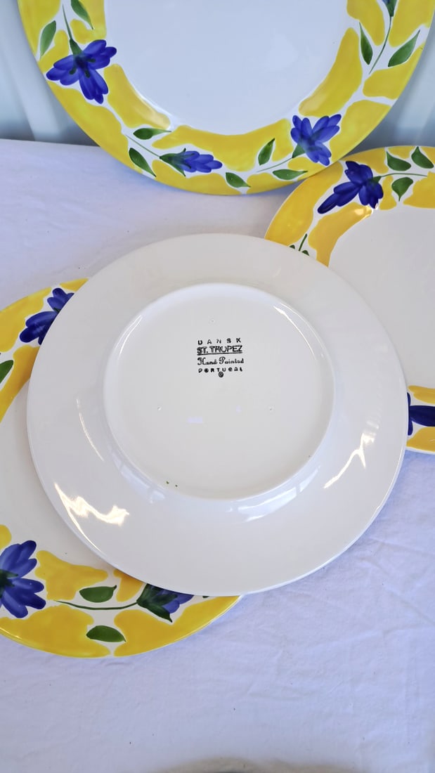 Dansk St Tropez Hand Painted Dinner Plates, 11 In - 7