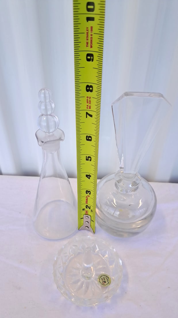 Crystal Perfume Bottles And Ring Holder - 2