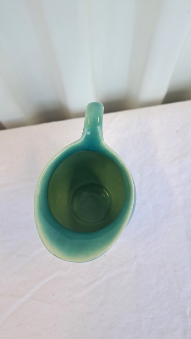 Rookwood Turquoise Glazed Ceramic Creamer - 5