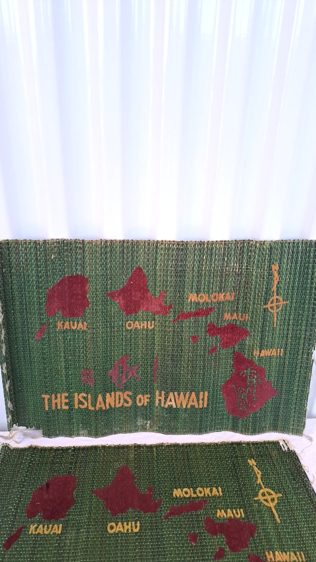 Souvenir Lot Islands Of Hawaii Mats Miami Coconut Hula Doll Coral - 5