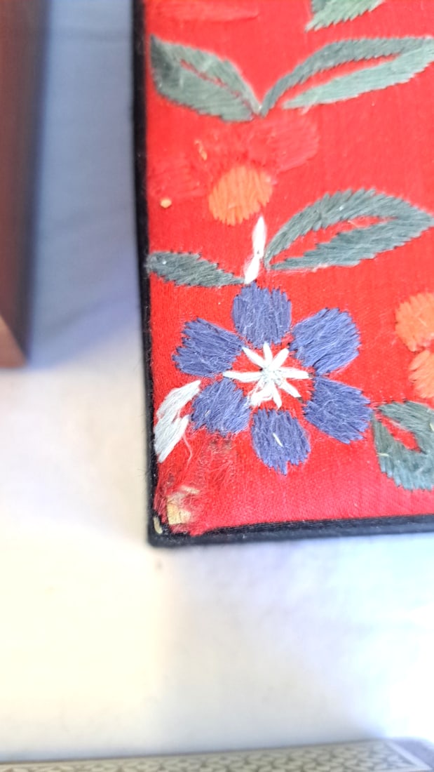 Assortment Of Boxes Sherry New York Lane Mini Chest Fabric Box Inlaid Box - 5