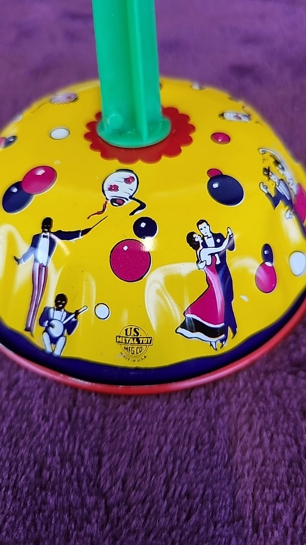 Vintage Kirchhof Life Of The Party Tin Litho Party Noisemakers Lot Clown Circus Tambourine Clickers - 10
