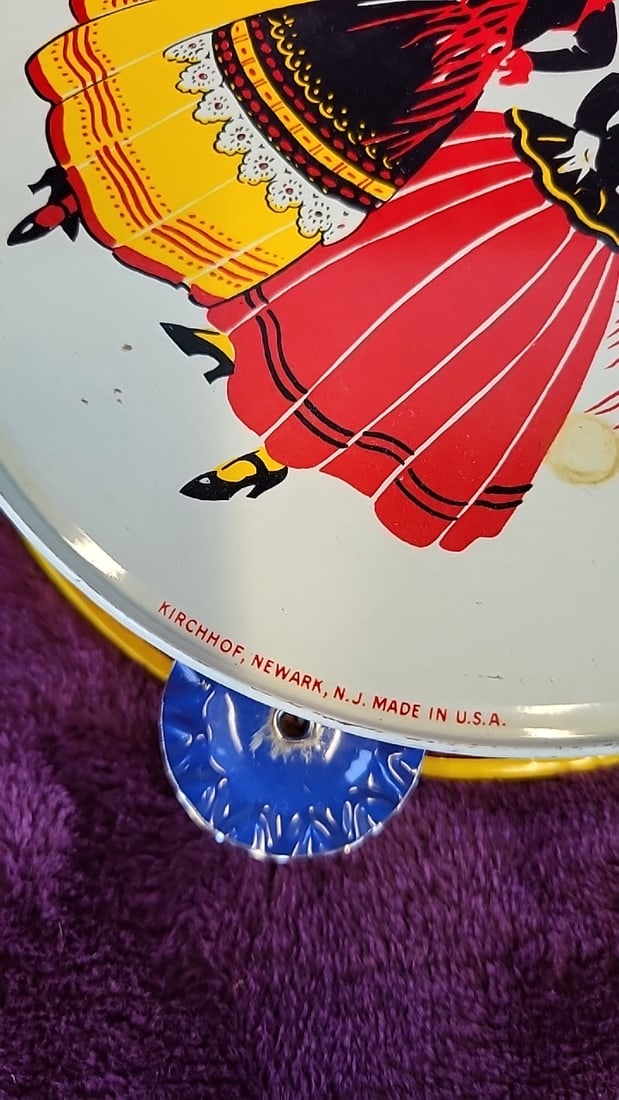 Vintage Kirchhof Life Of The Party Tin Litho Party Noisemakers Lot Clown Circus Tambourine Clickers - 18