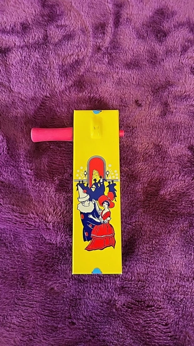 Vintage Kirchhof Life Of The Party Tin Litho Party Noisemakers Lot Clown Circus Tambourine Clickers - 9