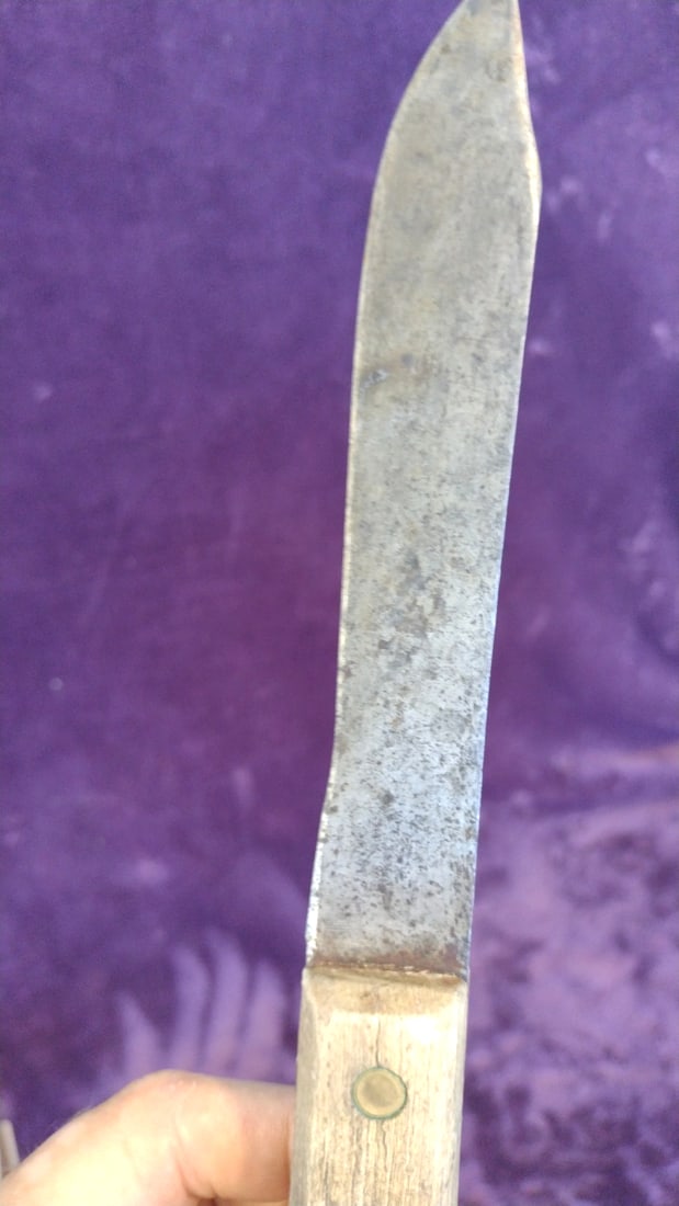 Pair Of Wooden Handle Kitchen Utility Knives With Brass Rivets - 4