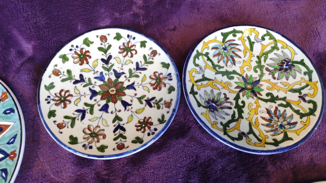 The Kutahya Pottery Handmade Greece Decorative Ceramic Plates, Set Of 6 - 3