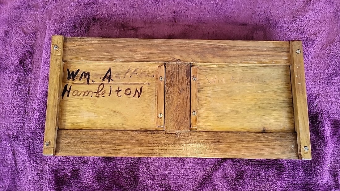 Carved Wood Expandable Book Slide Rack With Floral Leaf Panels, Signed Wm. A. Hamilton - 5