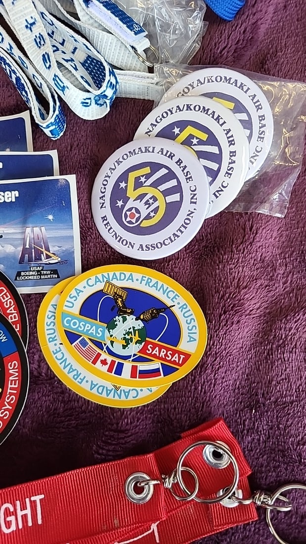 Boeing Lockheed Martin Usaf Aviation Memorabilia Lot Patches Stickers Lanyards Keychains - 4