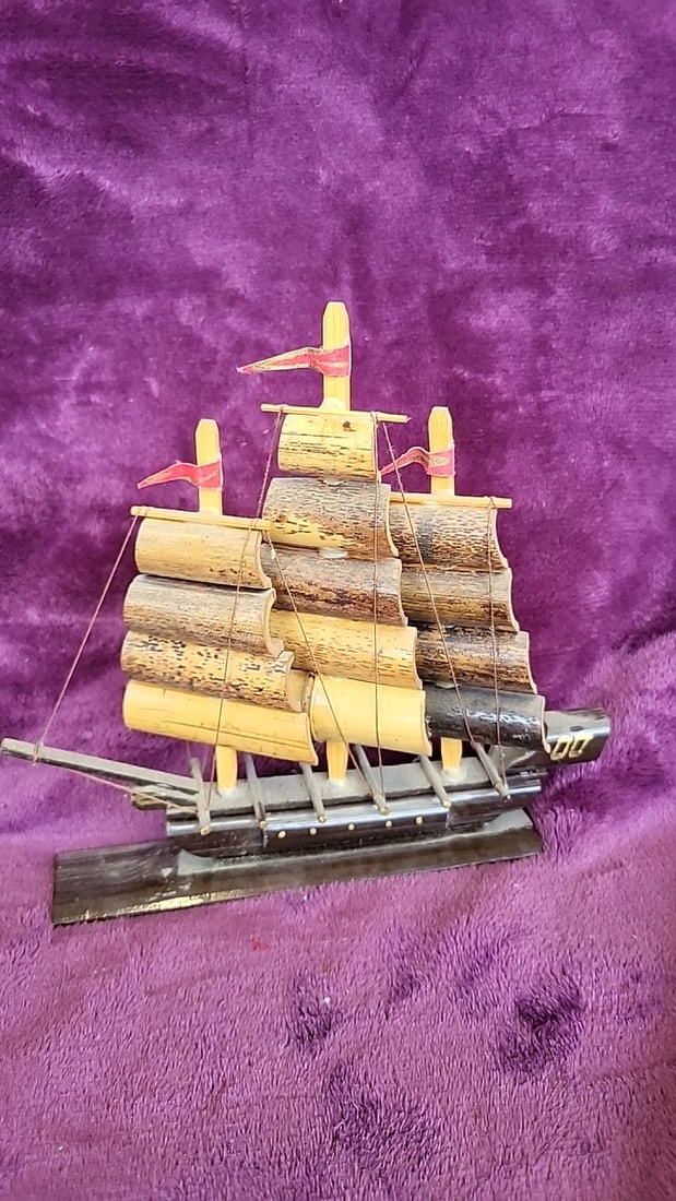 Lot Of Handmade Model Sailboats Steve Hambelton San Blas Pan Wooden With Rigging - 6