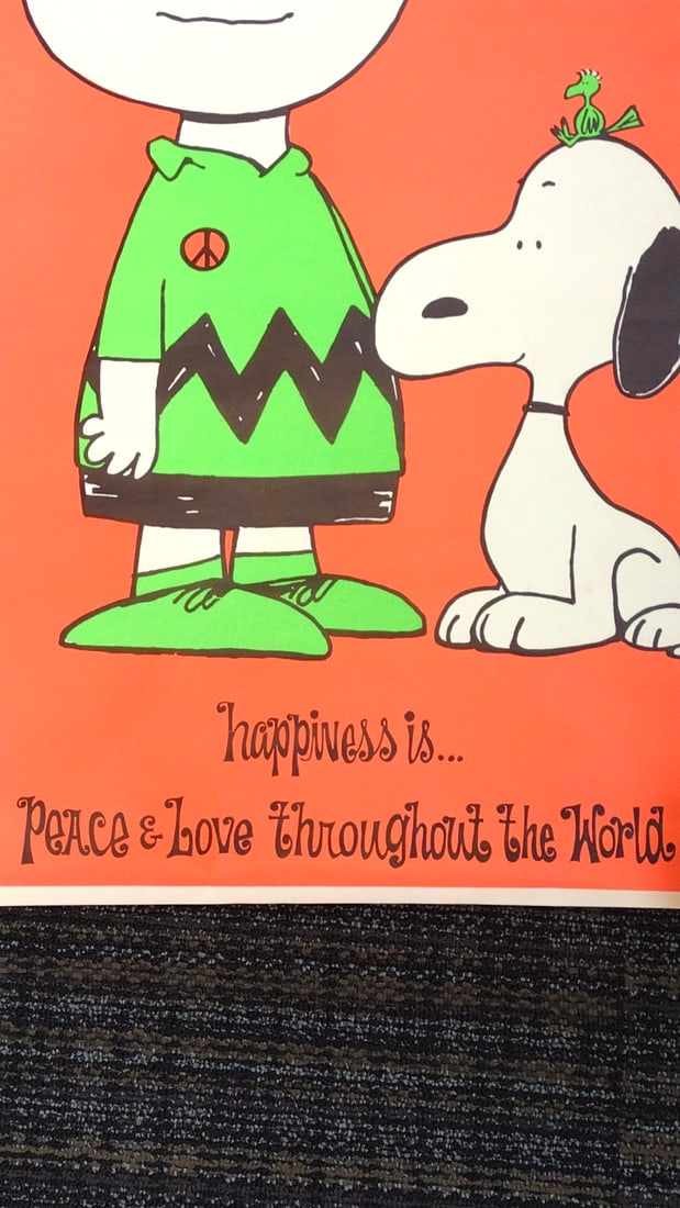 Peanuts Charlie Brown Snoopy Woodstock Peace & Love Poster 24 X 36 In - 2
