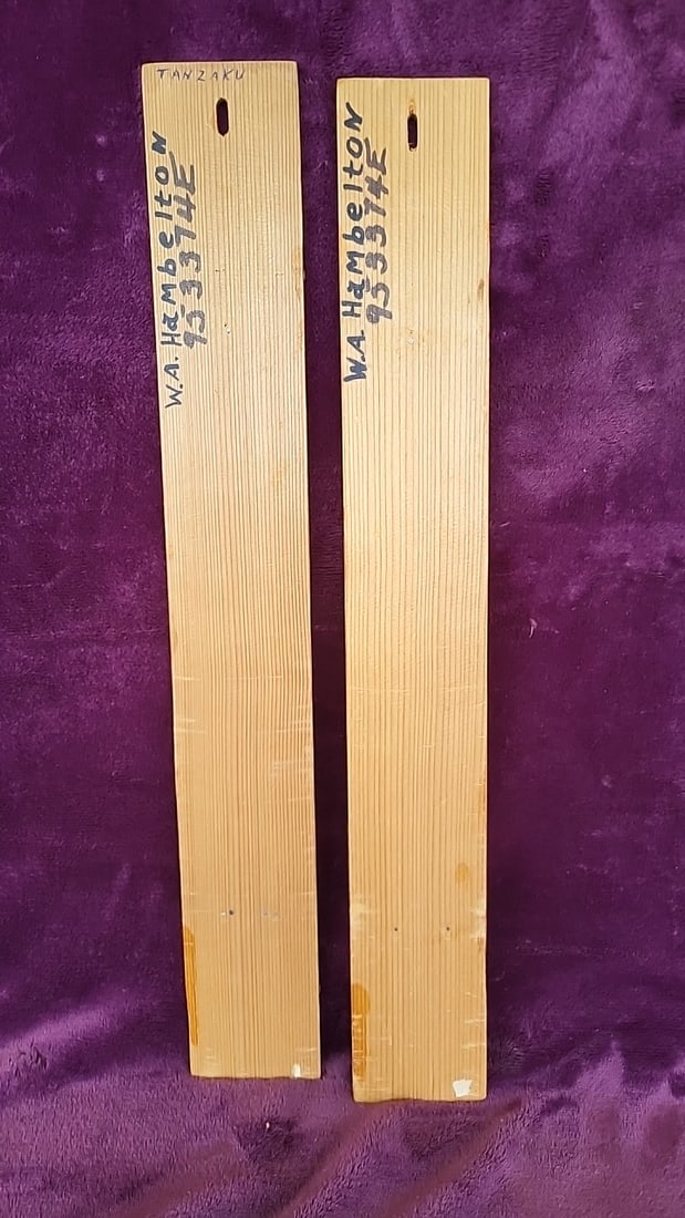 Pair Japanese-style Wood Wall Hanging Panels With Scenic Prints Signed Wa Hambelton - 7