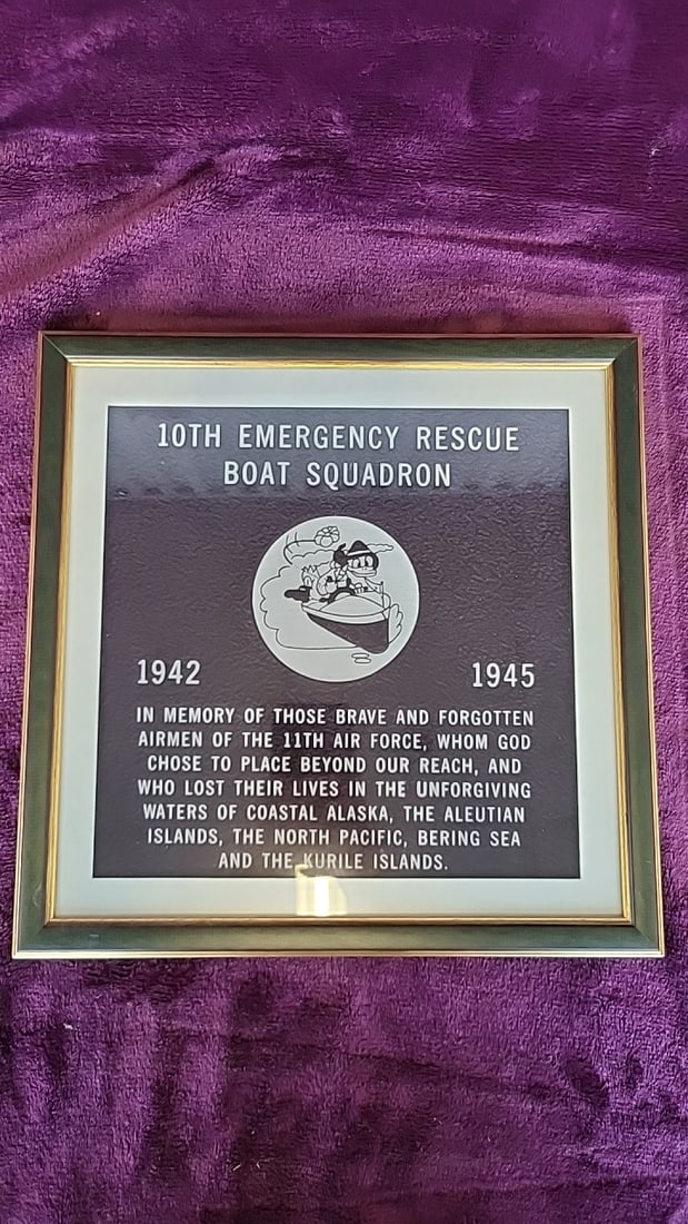 Lot Of 2 Framed Donald Duck 10th Emergency Rescue Boat Squadron 11th Usaaf Emblem 1942-1945 - 6