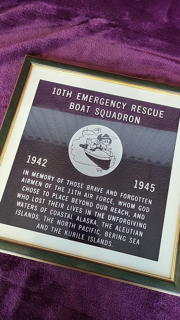 Lot Of 2 Framed Donald Duck 10th Emergency Rescue Boat Squadron 11th Usaaf Emblem 1942-1945 - 8