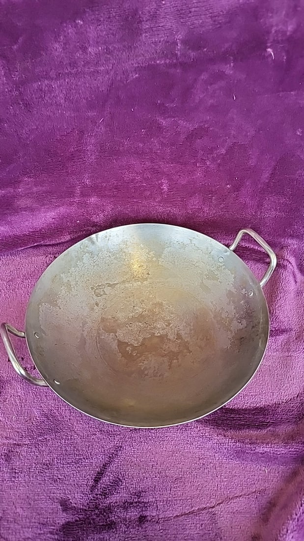 Carbon Steel Wok Kadai With Dome Lid And Dual Side Handles - 2