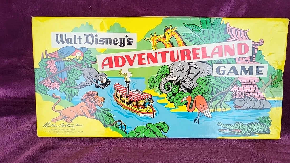 Board Game Lot Tucket 66 Game Chest, Parker Brothers Wakt Disney Adventureland, Schaper Cootie - 5