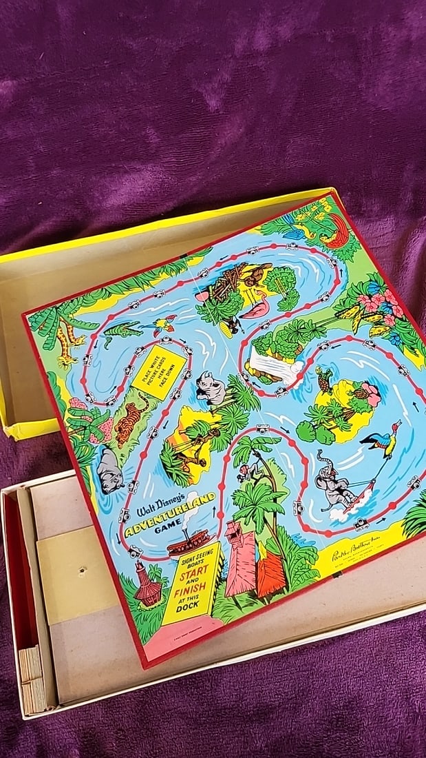 Board Game Lot Tucket 66 Game Chest, Parker Brothers Wakt Disney Adventureland, Schaper Cootie - 7