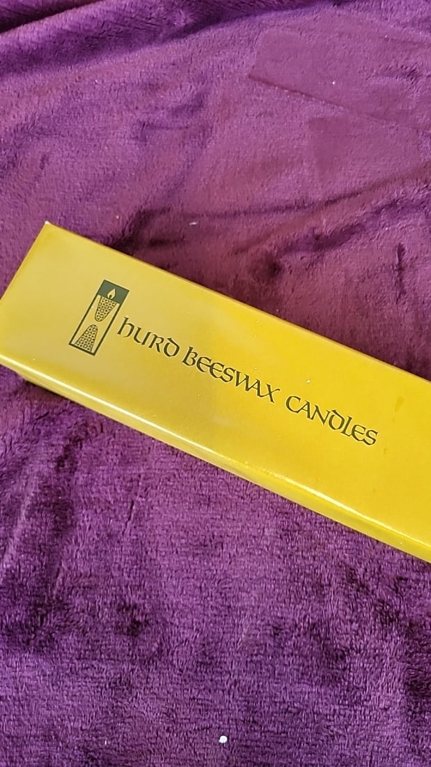 Hurd Beeswax Candles Twisted Taper Lot Teal Blue Pink In Box - 5