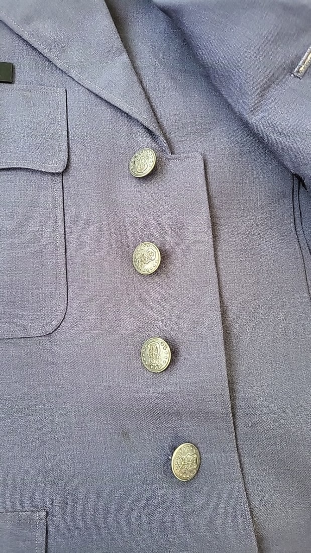 U.S. Air Force Blue Service Dress Uniform Jacket With Tie, Ribbons, Insignia, Tie, Pants, Belt - 6