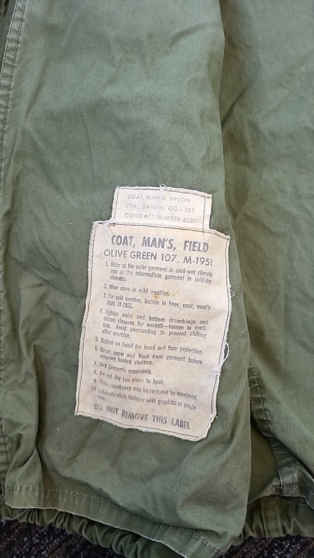 Two Military Field Jackets Olive Drab M-65 Og 107 Style Khaki Green Four-pocket Cotton - 12