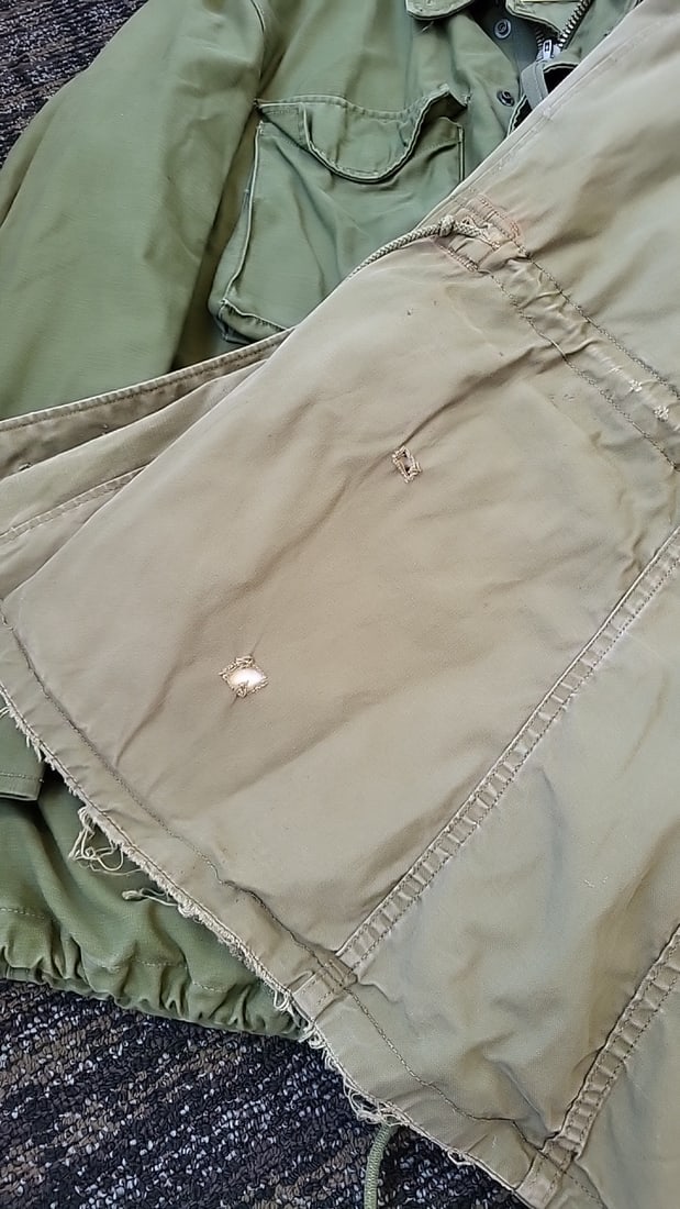 Two Military Field Jackets Olive Drab M-65 Og 107 Style Khaki Green Four-pocket Cotton - 6